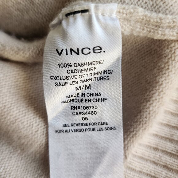 Vince Cream Cashmere Oversized Cardigan-Med - Picture 3 of 6